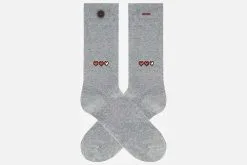 A-dam ADAM SOCKS GREY HEARTS