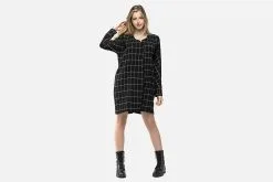 Kokomarina ROBE TUNIQUE JERRY BLACK CHECK