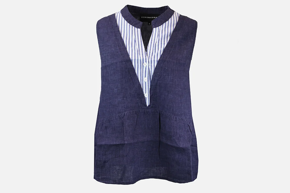 Kokomarina TOP WAIT BLEU BLANC